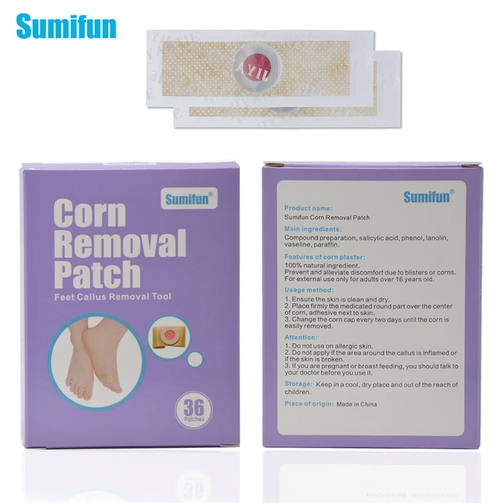 36 шт./кор. Sumifun ухаживает за кожей стоп медицинский пластырь для ног кукурузы