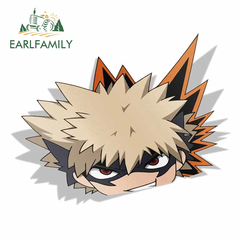 EARLFAMILY 13 см x 10 5 для Katsuki Bakugo мой герой Академия Peek большая голова аниме Виниловая