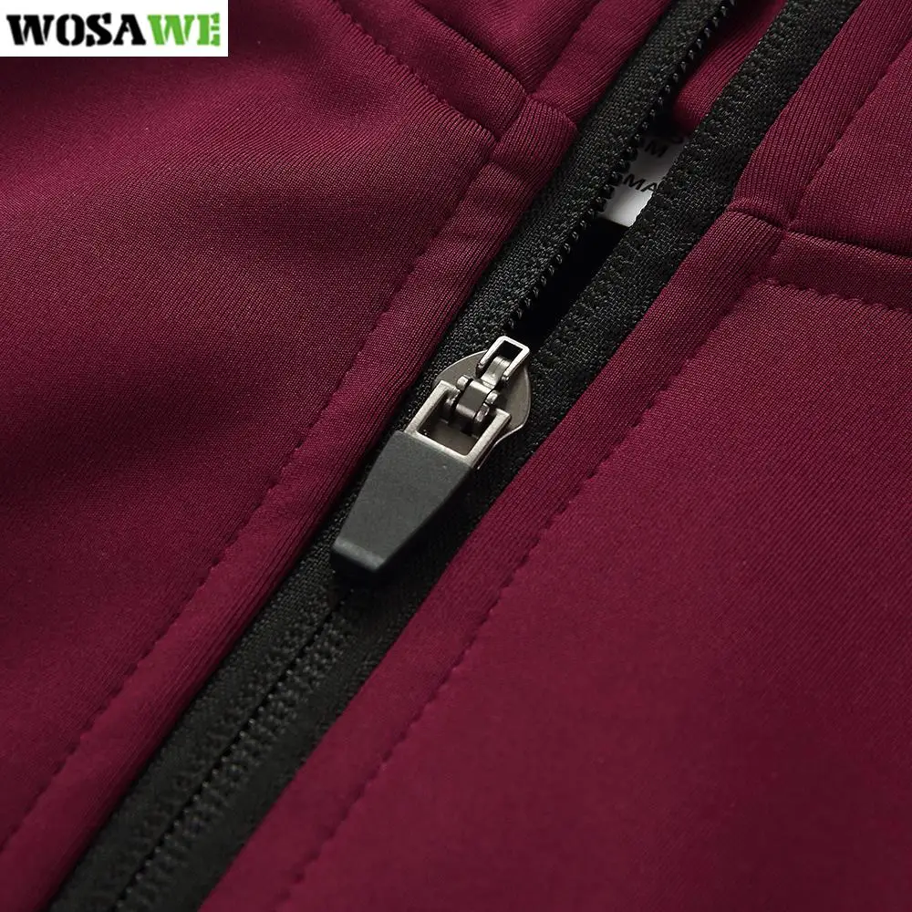 Зимняя велосипедная куртка WOSAWE с цветными светоотражающими полосками Мужская