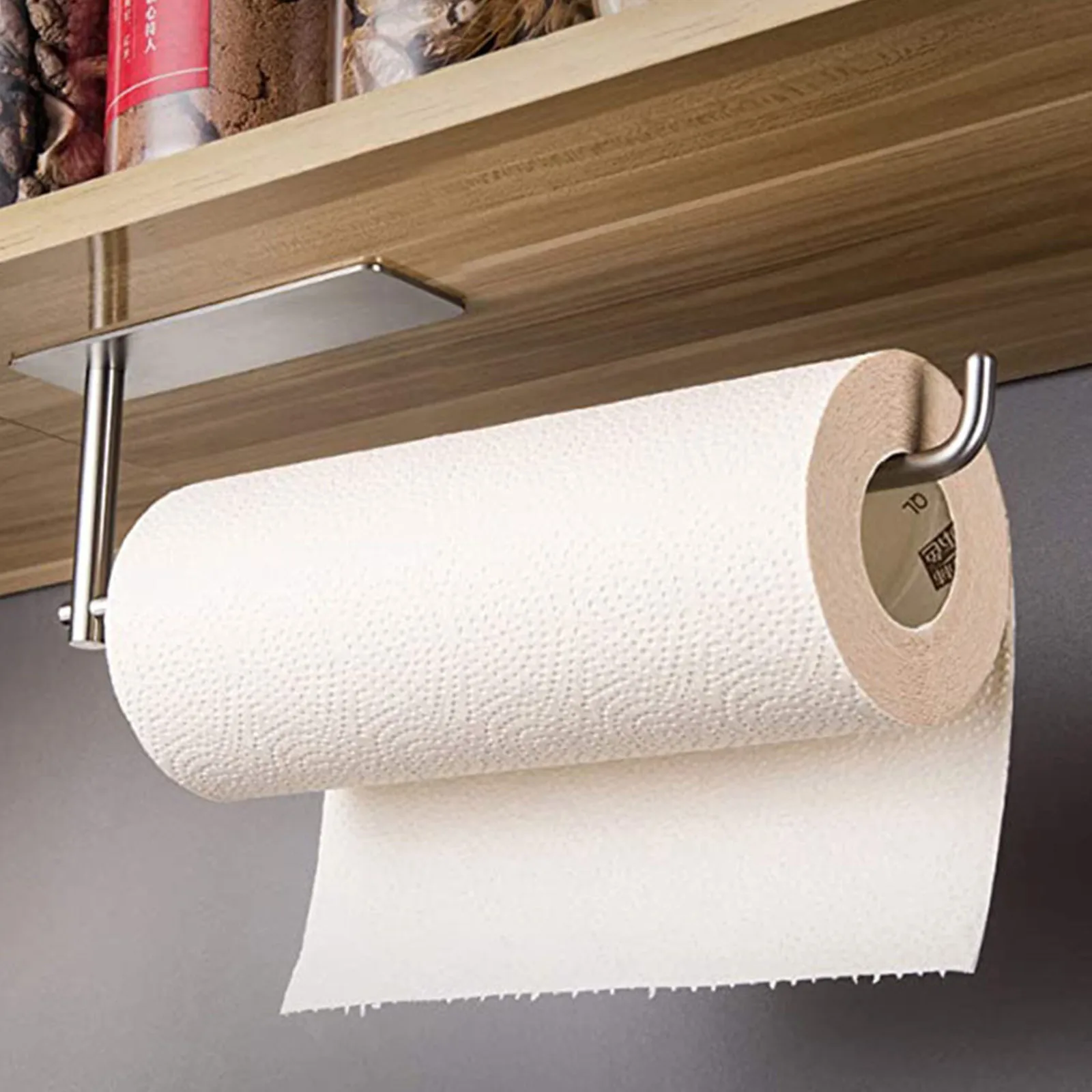 Держатель рулонной бумаги стильный и простой дизайн без отверстий стойка для