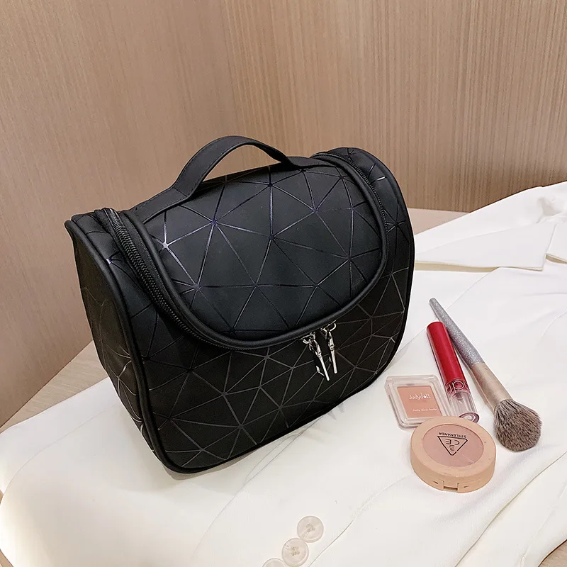 

Waterproof PU Leather Large Cosmetic Bag Women Travel Make Up Storage Bag Zipper Beauty Case