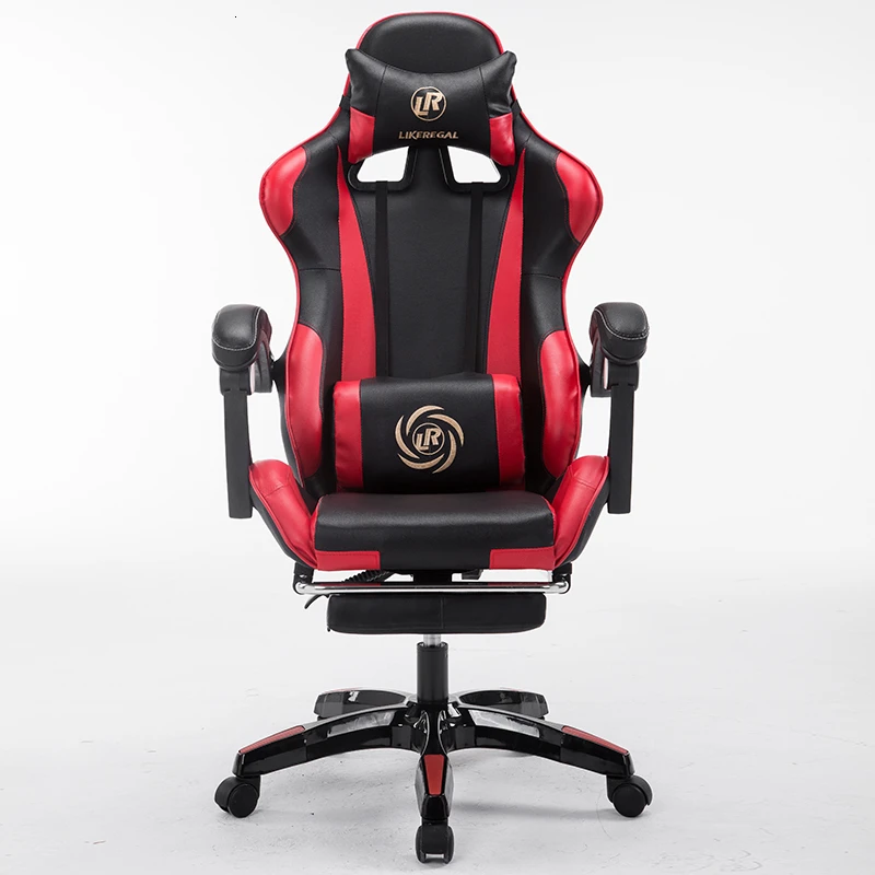 Red and Black Кожаное офисное игровое кресло эргономичное кресло офисное игровое кресло - Цвет: Red and Black