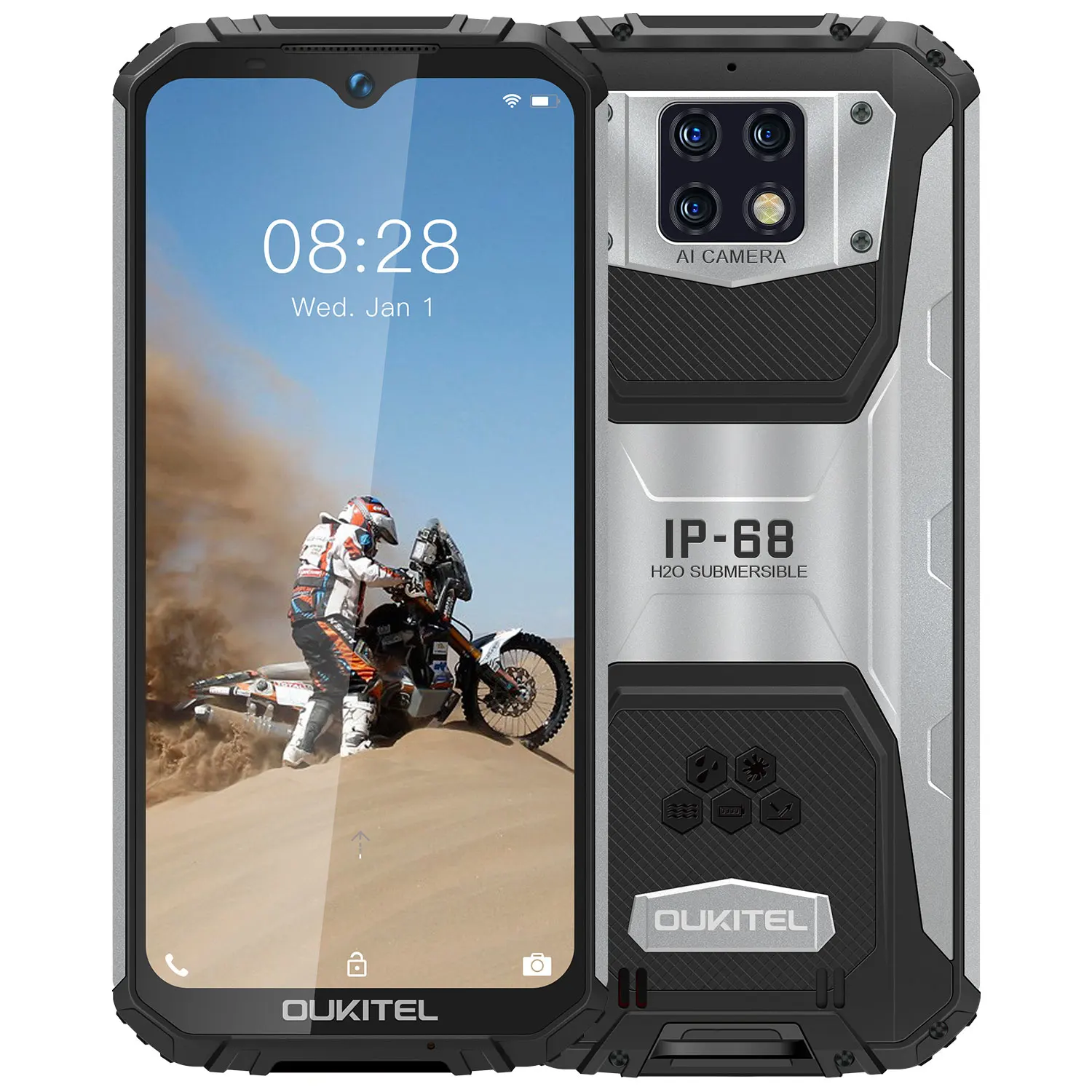 OUKITEL WP6 6 ГБ + 128 Гб IP68 Водонепроницаемый 10000mAh смартфон 3 &quotFHD безрамочный экран с 48MP