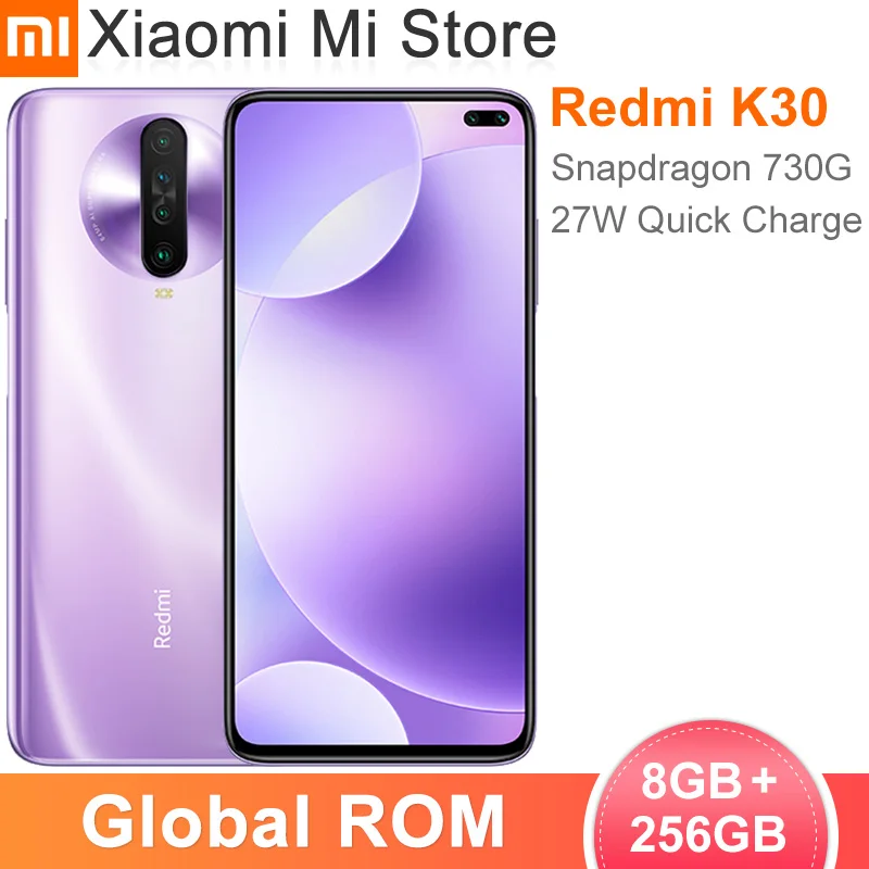 Xiaomi Redmi K30 мобильный телефон с глобальной прошивкой 4G 8 Гб 256 ГБ Snapdragon 730G 6 67 дюйма 120