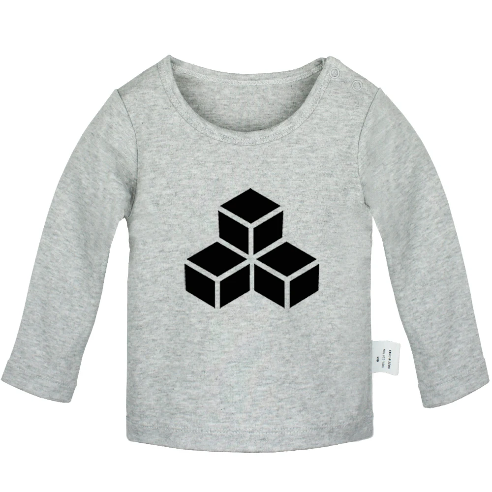 

Geometry FIG illusion Art Find Your Tribe One Shot Center Newborn Baby T-shirts Toddler Graphic Solid Color Long Sleeve Tee Tops