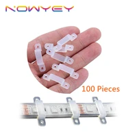 1005020pcs fixator led strip light holder 10mm 12mm fixing mounted clip for smd5050 led strip light cable clamp accessories