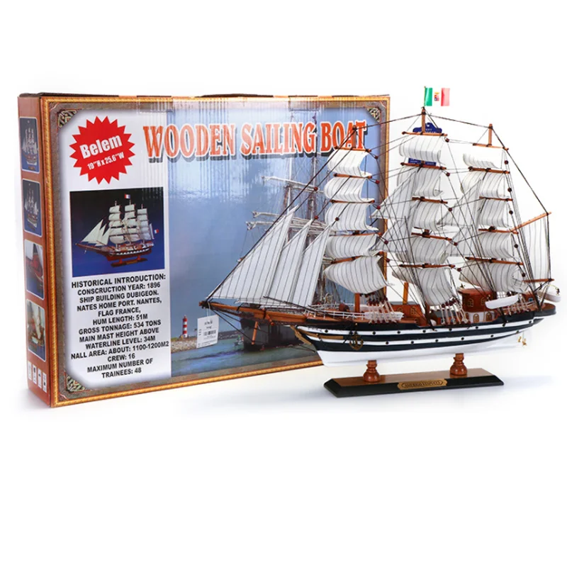 as picture LUCKK 65 см AMERIGO VESPUCCI морская деревянная модель кораблей миниатюрная парусная лодка для домашнего офиса украшение интерьера деревянные поделки детский подарок - Цвет: as picture