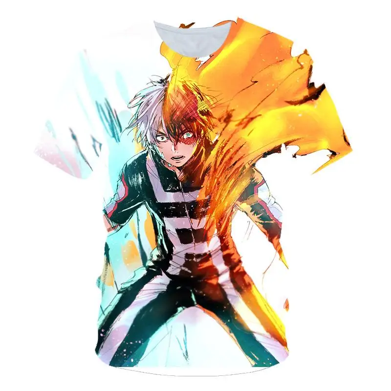 Новые мужские летние футболки с 3D-принтом My Hero academic Midoriya Izuku школьные в школьном