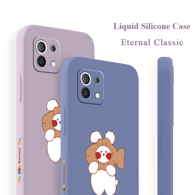 

Side-printed Carrot Case For Xiaomi Mi 11 lite Ultra 11i 10T 9T Pro Lite 10 10S 9 8 lite Pro Poco F2 X2 F3 Pro Phone Back Cover