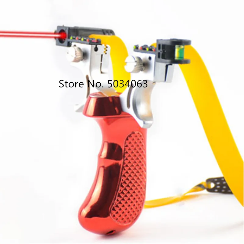 

New resin slingshot laser aiming slingshot with flat rubber band outdoor hunting shooting slingshot set high quality bow