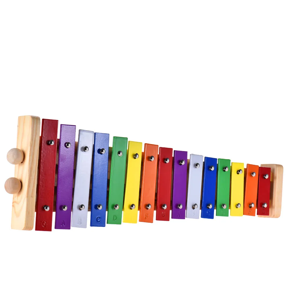 Деревянный ксилофон Glockenspiel и алюминиевый ударный музыкальный инструмент