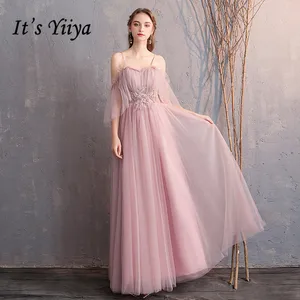 Bridesmaid Dresses Long It's Yiiya BR255 Pink Spaghetti Strap Wedding Guest Dress Boat Neck A-line Bridesmaid Dress For Girls Bridesmaid Dresses Long It's Yiiya BR255 Pink Spaghetti Strap Wedding Guest Dress Boat Neck A-line Bridesmaid Dress For Girls