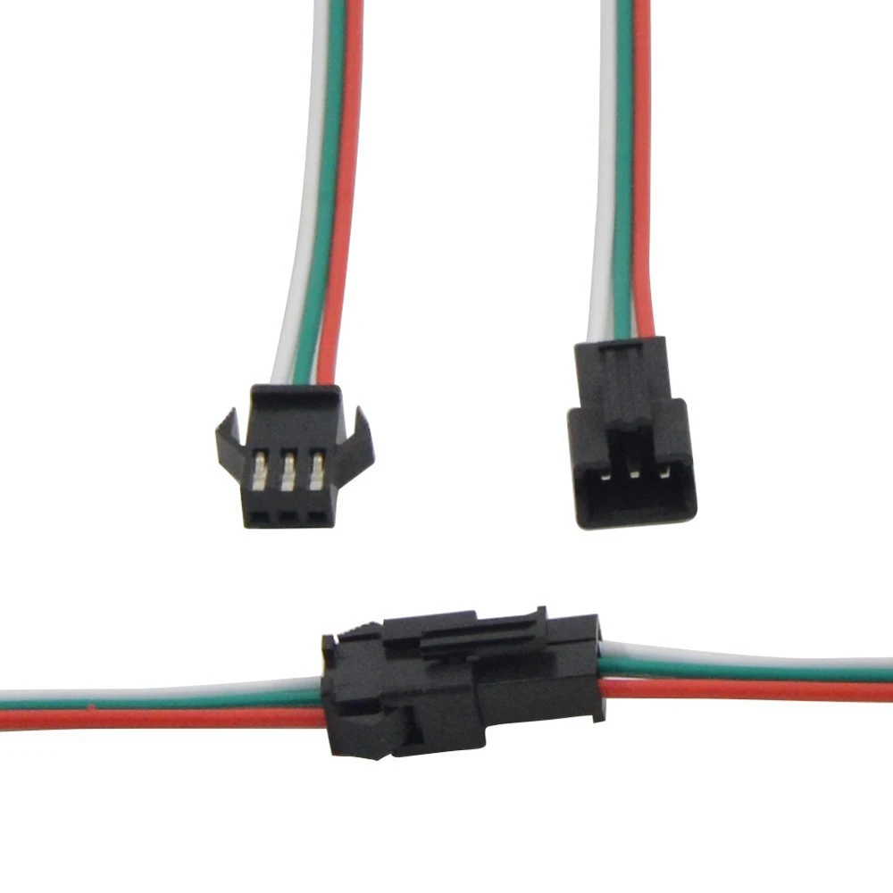 1to2 сплиттер SM JST Штекерный разъем проводной кабель 2pin 3pin 4pin 5pin для DC 5-24V rgb cct RGB RGBW