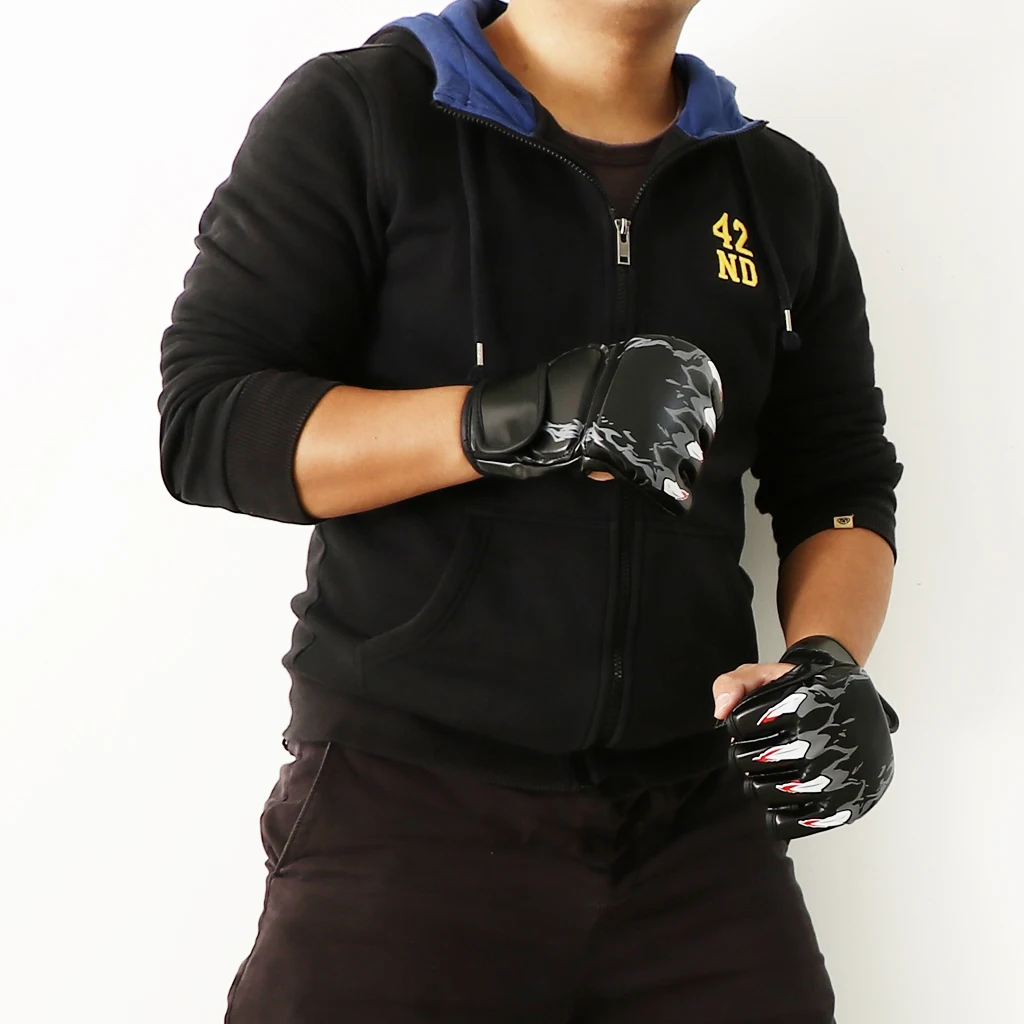 Женские и мужские бриллиантовые Боксерские перчатки на полпальца для смешанных