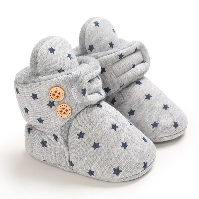 Winter Baby Boots Infant Girls Boys First Walkers Toddler Newborn Cute Star Print Shoes Super Keep Warm Booties Boot |