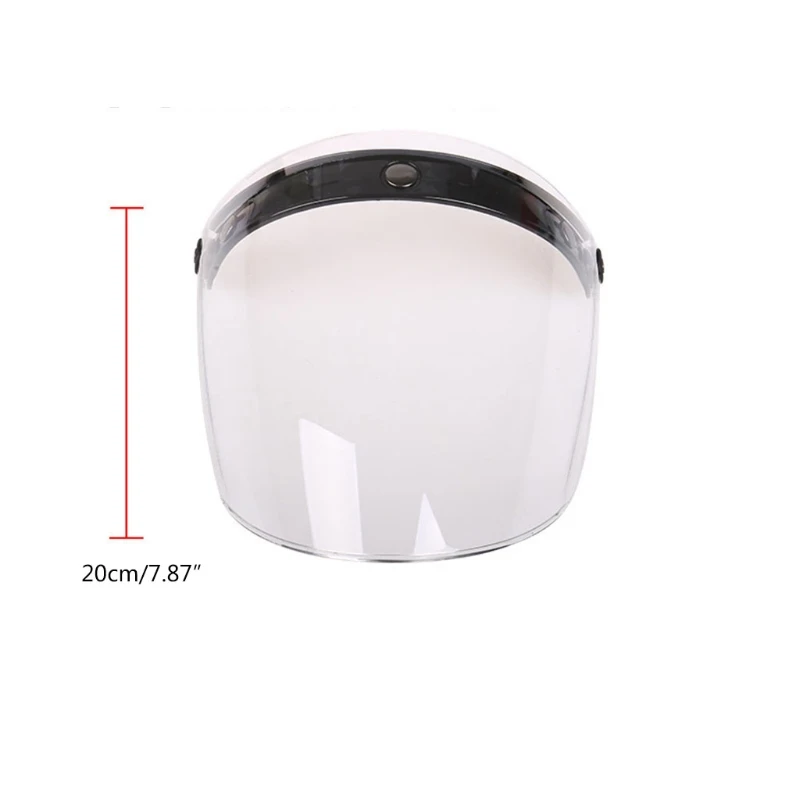 

Motorcycle Helmet Visor Shield 3-Snap Design Open Face Helmet Visor Gift for Motorcycle Enthusiasts
