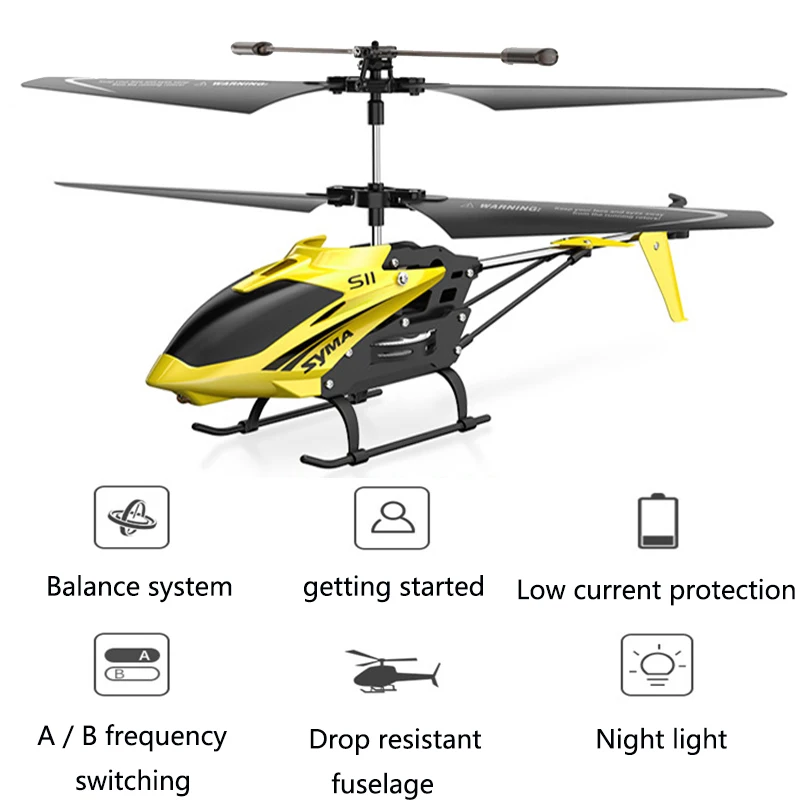 

2021 Новый Syma S11 3CH дистанционного Управление вертолет с гироскопом RC вертолет для игр в помещении для начинающих RTF