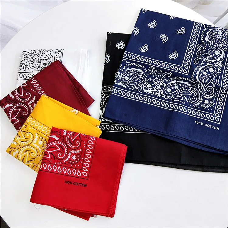 

Women Square Hair Scarf Cotton Bandana Rock Cool Girls Print Unisex Hip Hop Headwear Neck Head Kerchief Band Face Scarves