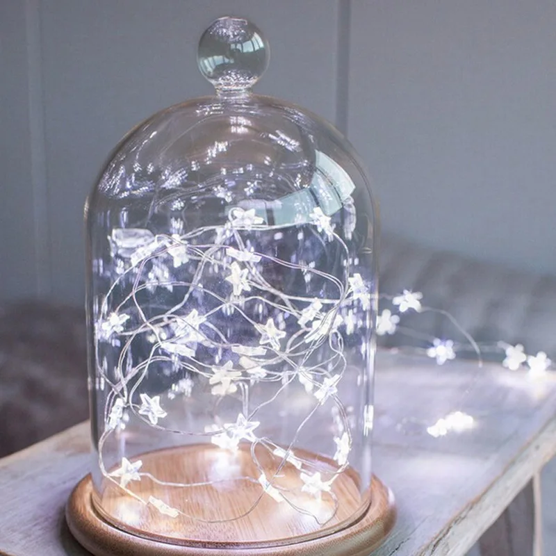 Star LED String Lights Christmas Xmas Tree Decor Wedding Party Decoration Garland Drop Ornaments Home Room Hanging Lamps | Дом и сад