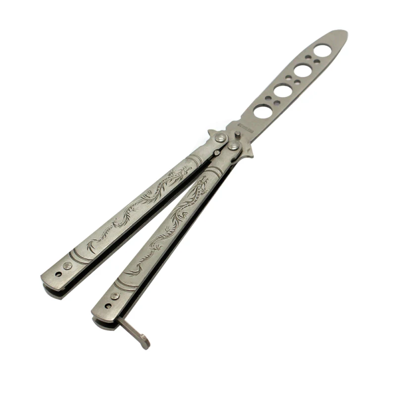 

2021 Butterfly Training Stainless Colorful Knife Steel Balisong Trainer Tool New Outdoor Tools Match Professional Spain Russia
