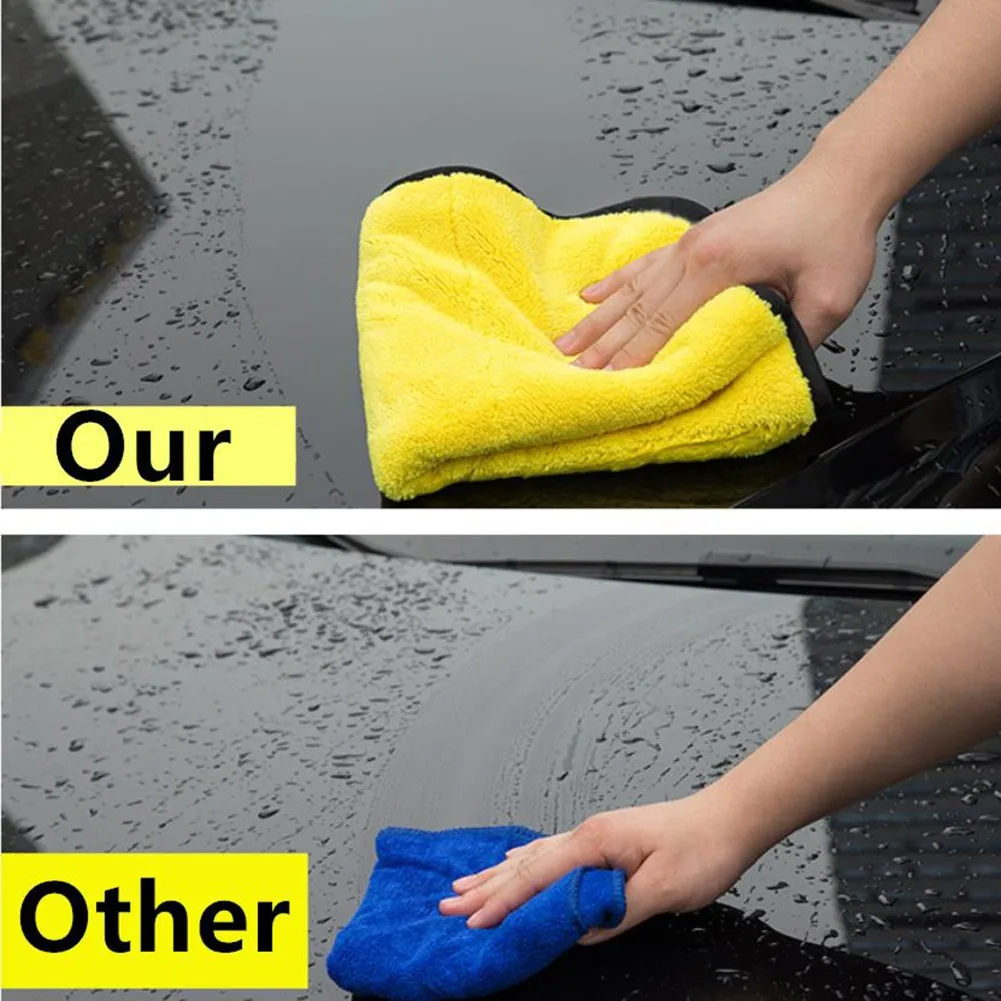 

Microfibre Car Wash Cloth Motorbikes Polishing Soft Yellow Accessories