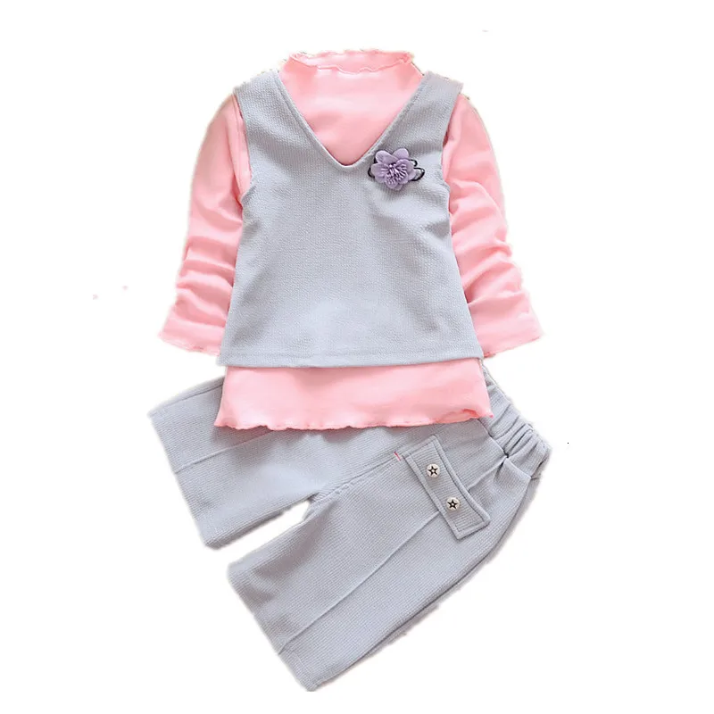 Детская Хлопковая одежда Весенне осенняя футболка для маленьких девочек Жилет с