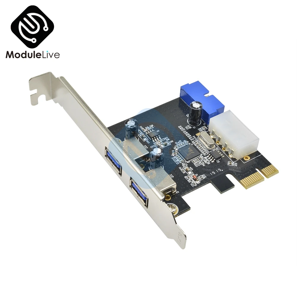 PCI 2 порта Экспресс USB 3 0 передняя панель с 4 контактным и 20 адаптером платы