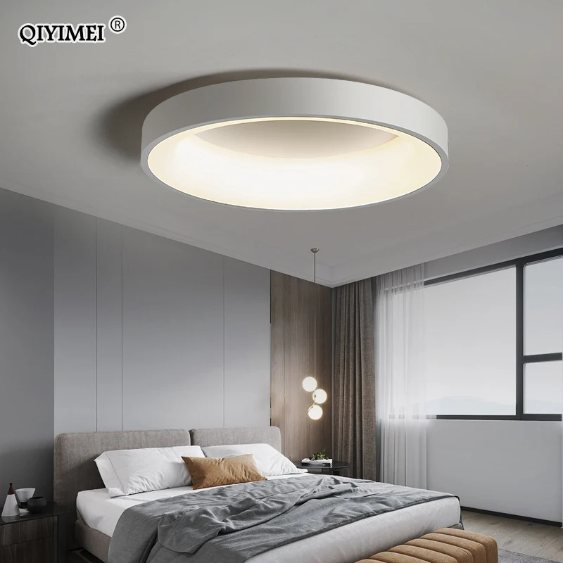 $37.00 White Grey Modern led Ceiling Lights For Living Room Bedroom Dining Room dimmable Lamp indoor round sqaure Fixtures Lustres