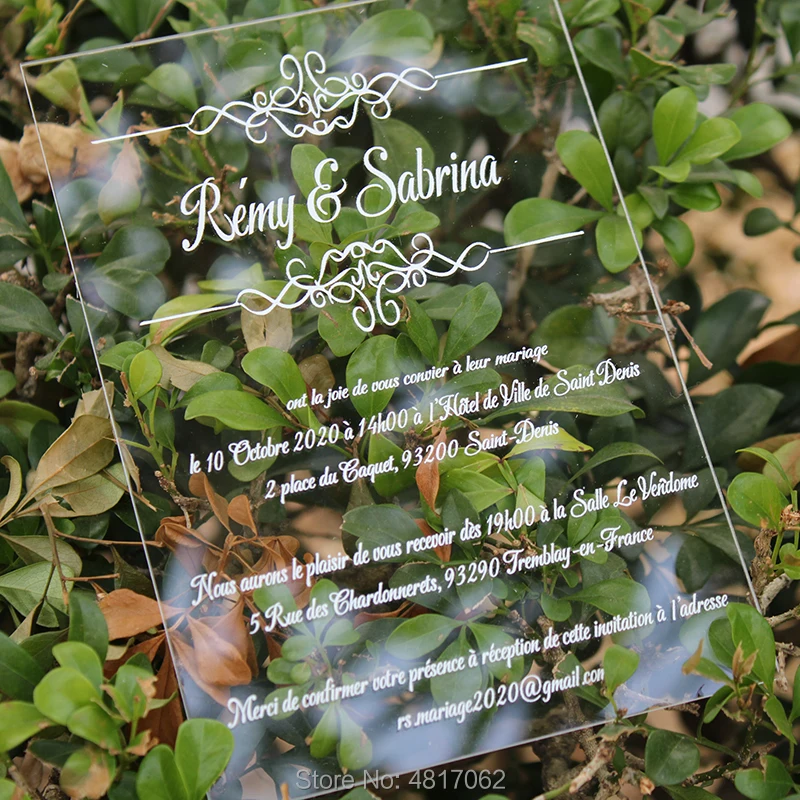 Акриловое Свадебное приглашение пригласительная открытка акриловое фотосессия