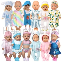 happy elfin doll accessories pajama bear clothes for 18 doll american 43cm doll baby born doll girl diy toys best selling