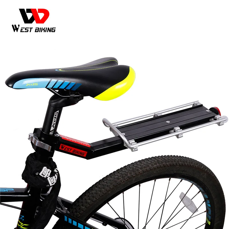 

WEST BIKING Bike Rack Bicycle Luggage Carrier Cargo Rear Rack Reflector Shelf Cycling Seatpost Bag Holder Stand Bicycle Racks