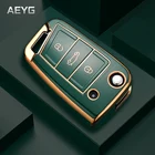 ТПУ чехол для автомобильного ключа с дистанционным управлением для VW Volkswagen Golf 7 MK7 Tiguan MK2 для SEAT Ateca Leon FR 2 Ibiza для Skoda Octavia A7