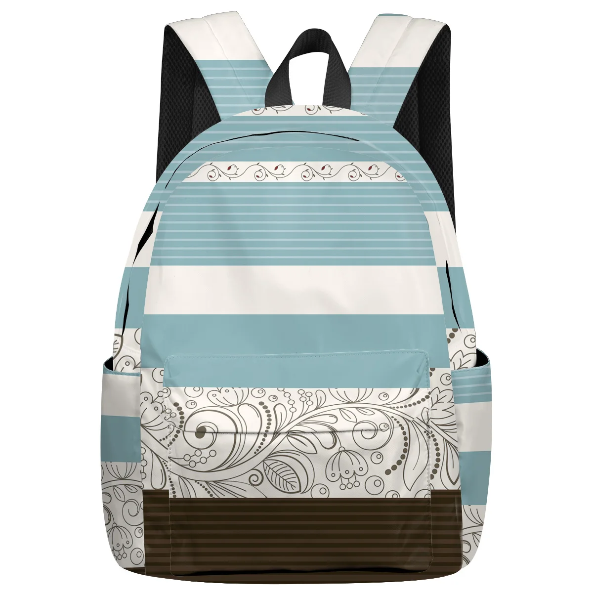 Винтажный голубой ноутбук с цветочным узором и usb портом для зарядки модный