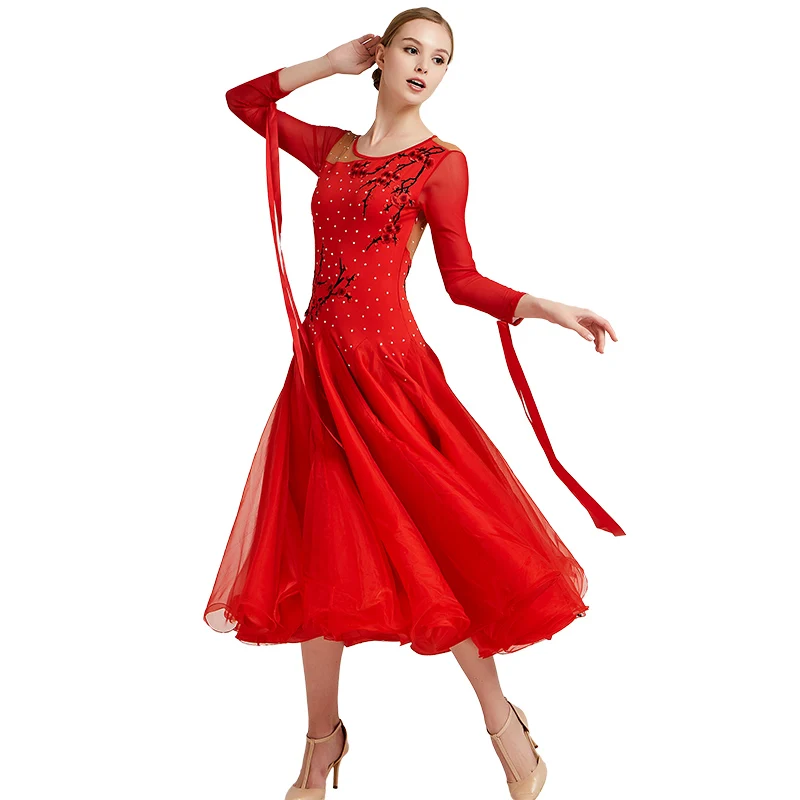 

Ballroom Dance Competition Dresses Women Sexy Tango Standard Dance Waltz Foxtrot Performance Clothing Customized Outfit DC3599