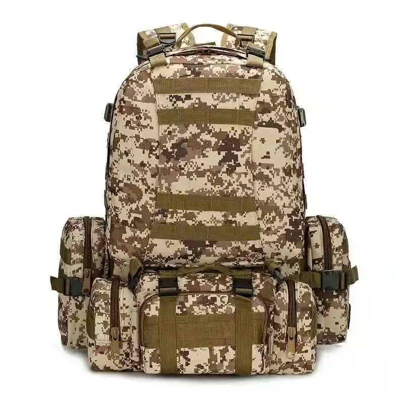 

Большой армейский тактический рюкзак для мужчин, водонепроницаемая уличная спортивная сумка объемом 50 л для пеших прогулок, кемпинга, охот...