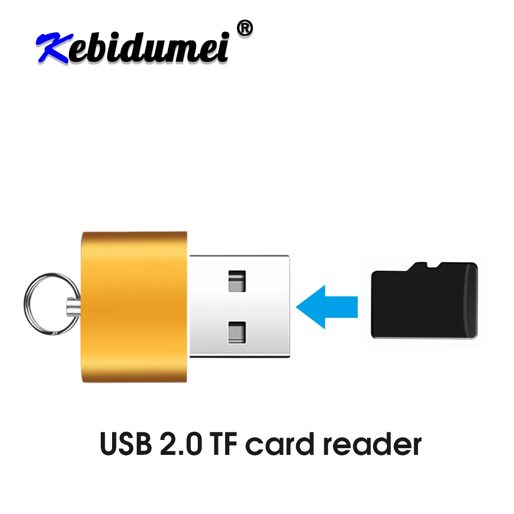 

Kebidumei высокоскоростной USB 2,0 интерфейс Micro SD TF T-Flash кардридер, легкий портативный кардридер