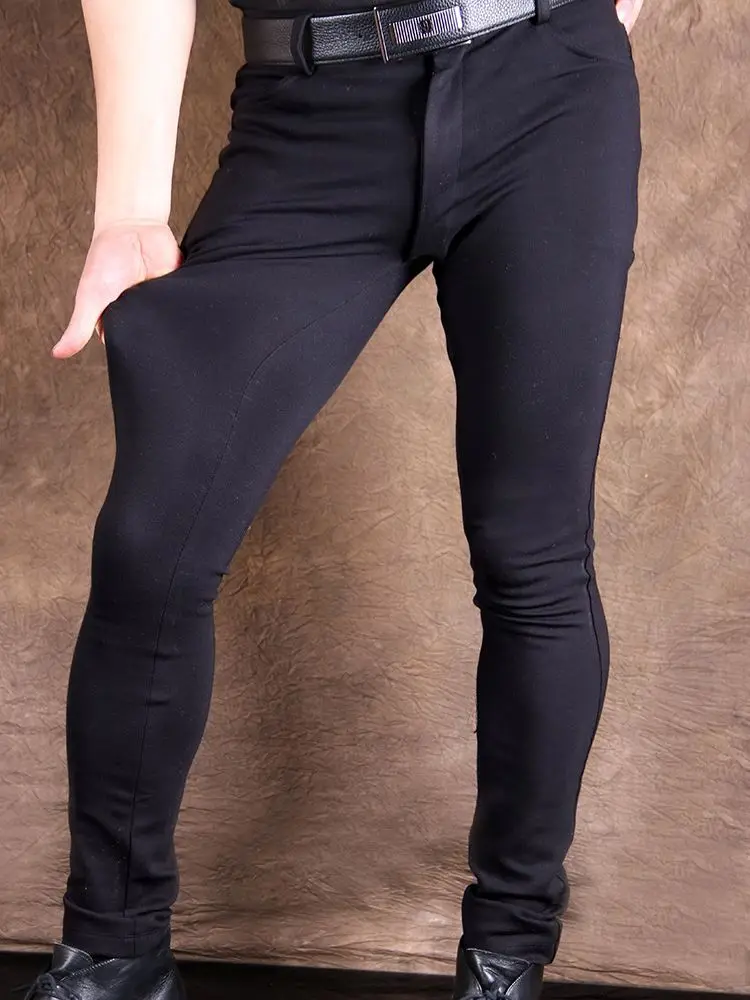 Сексуальные мужские стильные высокоэластичные брюки-карандаш Leica повседневные