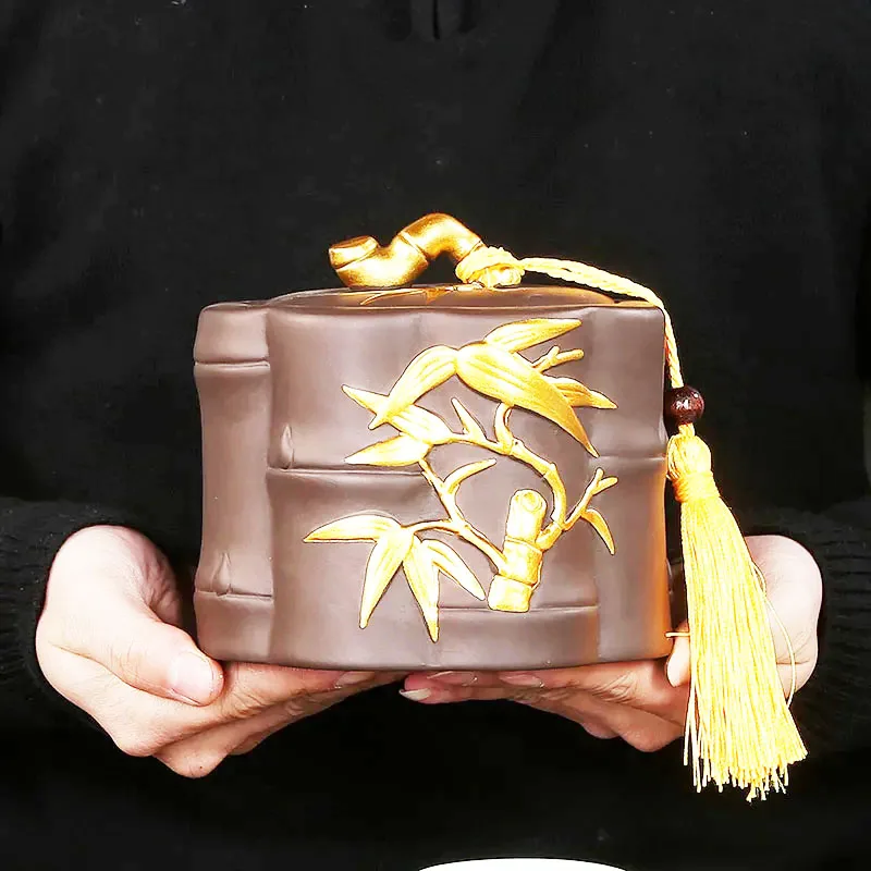 Чайный набор из пурпурной глины в китайском стиле чайная канистра фиолетовой