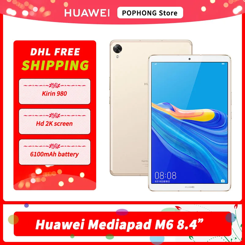 Бесплатная доставка DHL оригинальный планшетный ПК Huawei Mediapad M6 8 4 дюймов Kirin 980
