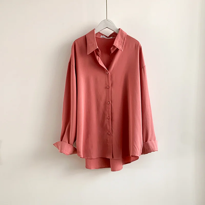 Long Sleeve Button Cotton Shirt Women Autumn New Loose White Blouses Casual Ladies Tops Blusas Mujer De Moda 2021 16310 | Женская одежда