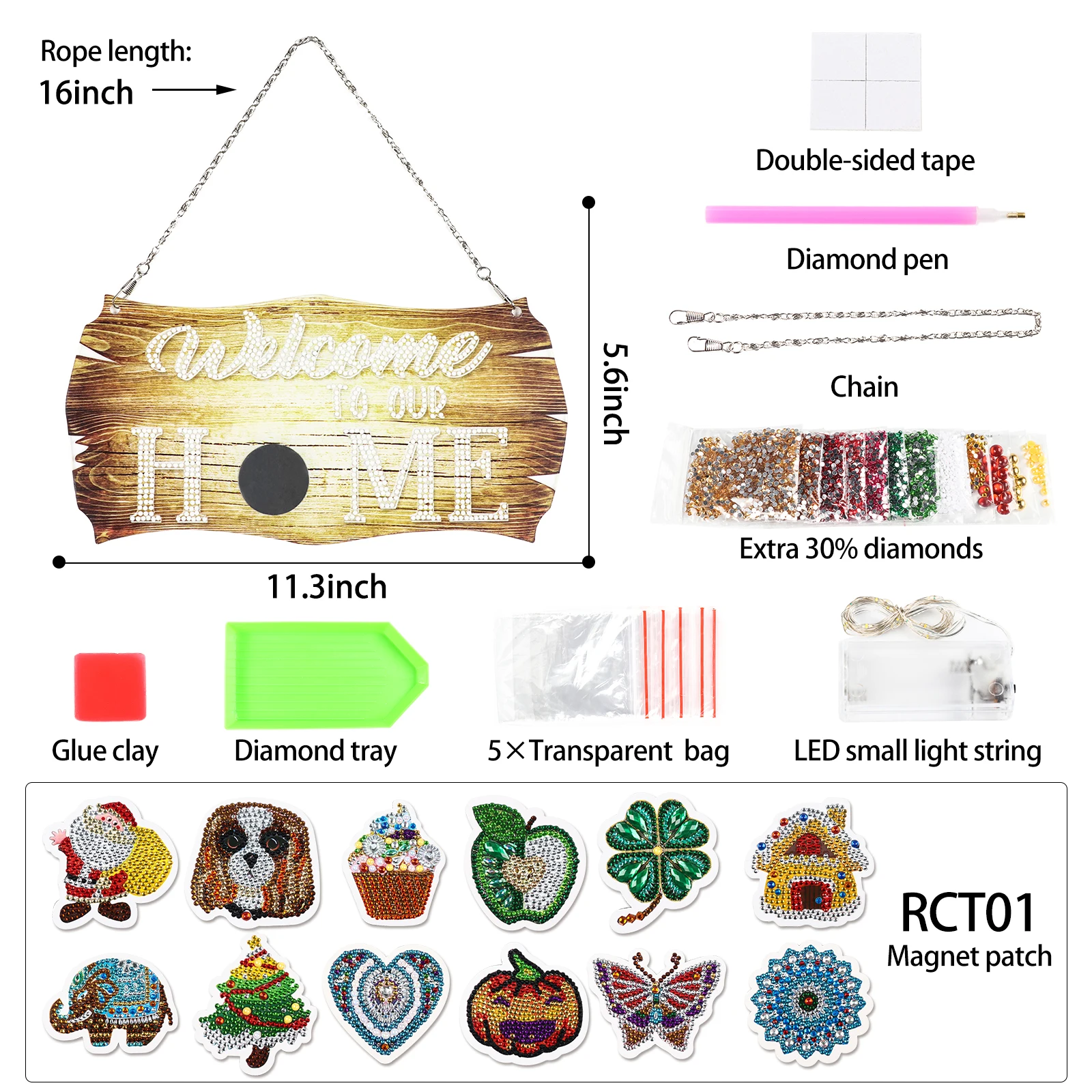 

5D «сделай сам», бриллиантовая подвесная гирлянда для двери вечерние праздничное украшение для стены, окна, подвесное украшение, любовь, под...