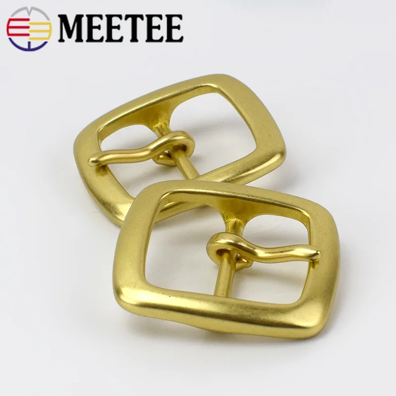 Meetee 1/3 шт. 35 мм латунная пряжка с язычком из чистой меди для ремня 33 34 пояс Сделай