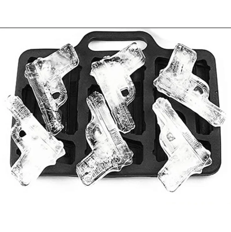 6 в форме пистолета Esilicone ледяная решетка форма силиконовая ледяной куб лоток