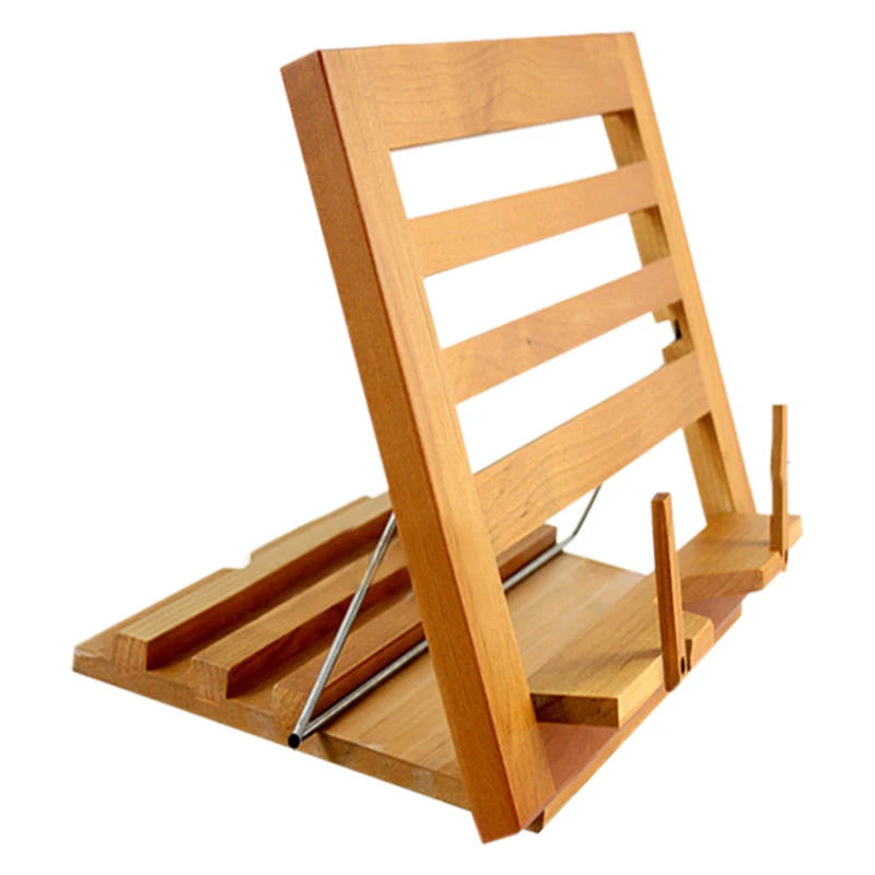 Складная деревянная полка для рецептов регулируемая книжная подставка чтения