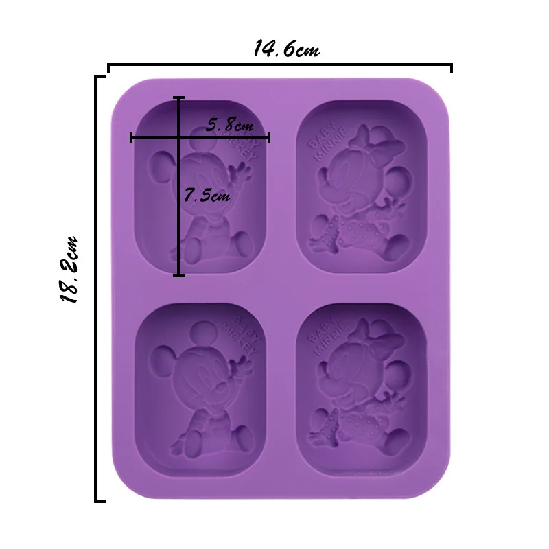 4-полость немецкая брендовая силиконовая форма для пирога мультфильм мыла ручной
