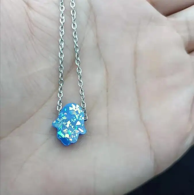 Новинка 2021 модное ожерелье рука Хамса для женщин цепочки из нержавеющей стали