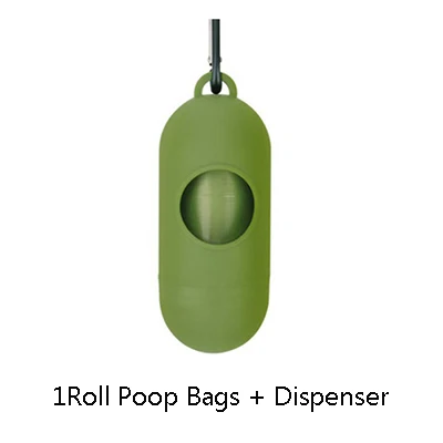 Bags and Dispenser Биоразлагаемые пакеты для уборки за собакой экологичный ПЭТ мусорные мешки диспенсер Открытый Перевозчик мешки для уборки за домашними животными собака ходьба поставки 1 шт - Цвет: Bags and Dispenser