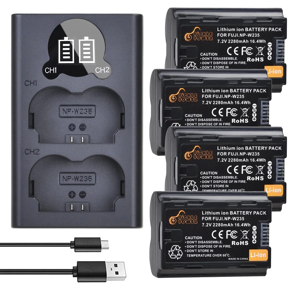 NP W235 Батарея 2280 мАч Камера светодиодный двойной USB Зарядное устройство Наборы для
