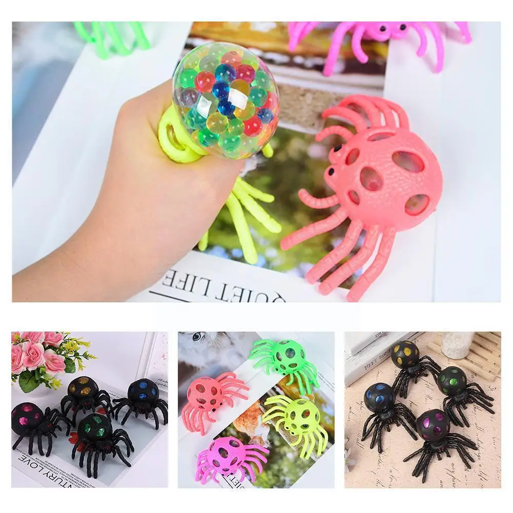 

1pcs Halloween Spider Model Tricky Simulation Toys Hand Pinch Relax And Vent Ball Decompression Squeeze Toys For C I7v8