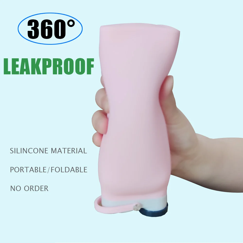 600 мл герметичные складной молока бутылки с водой силиконовые спортивные Посуда